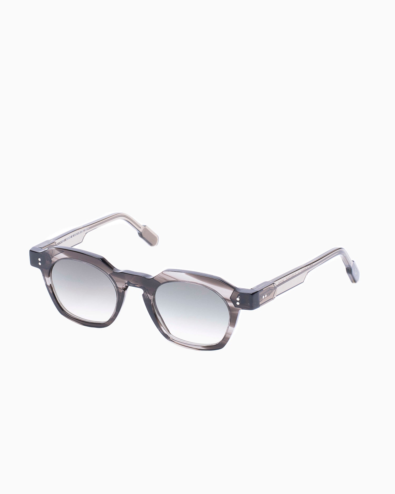 grey plastic rectangle  sunglassesby Anne et Valentin model sargent, front view, lunettes de vue rectangle couleur Gris