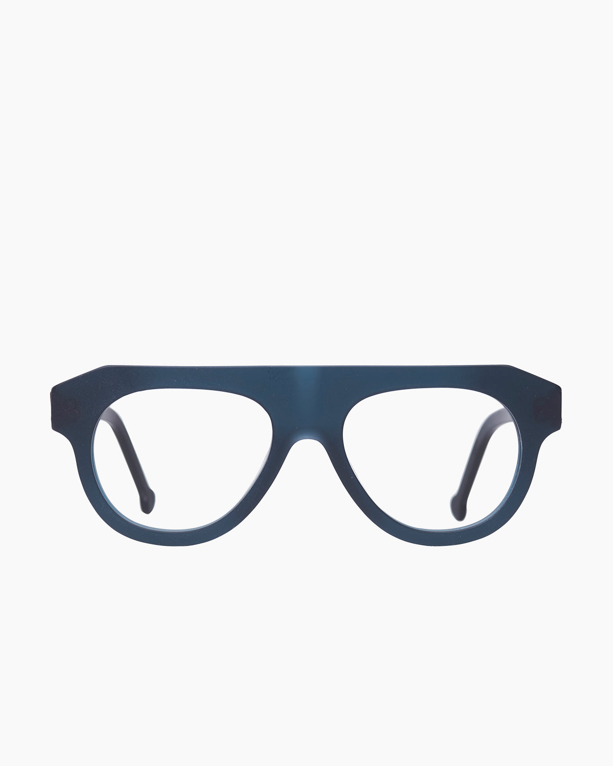 green plastic aviator eyeglasses by Marie-Sophie Dion model McNally, front view, lunettes de vue aviateur couleur Vert