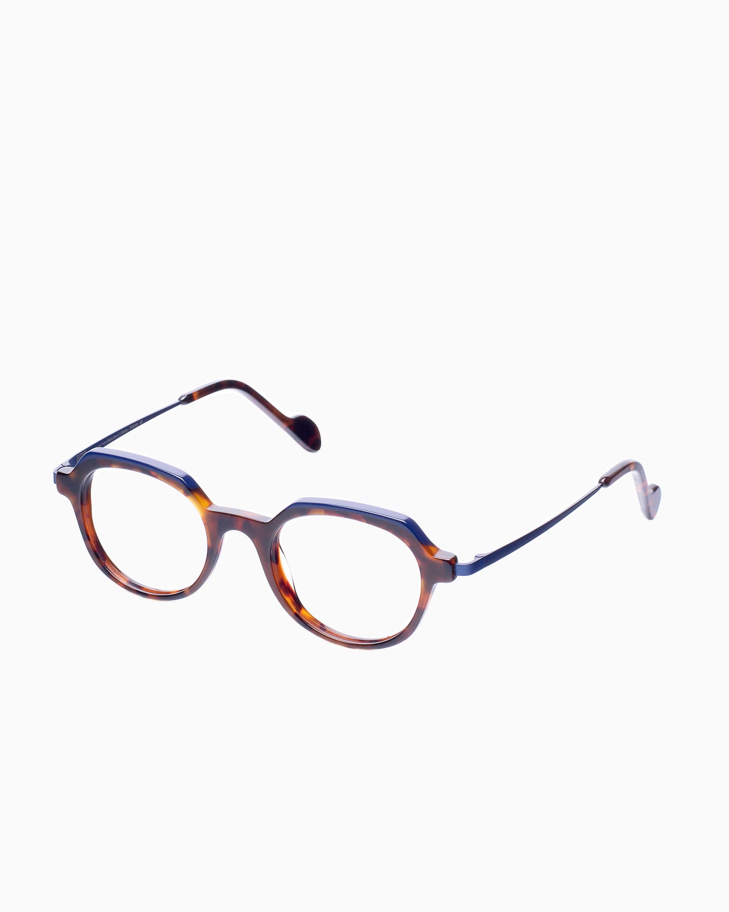 tortoise plastic oval eyeglasses by Nao Ned model Gwillen, front view, lunettes de vue ovale couleur Écaille de tortue