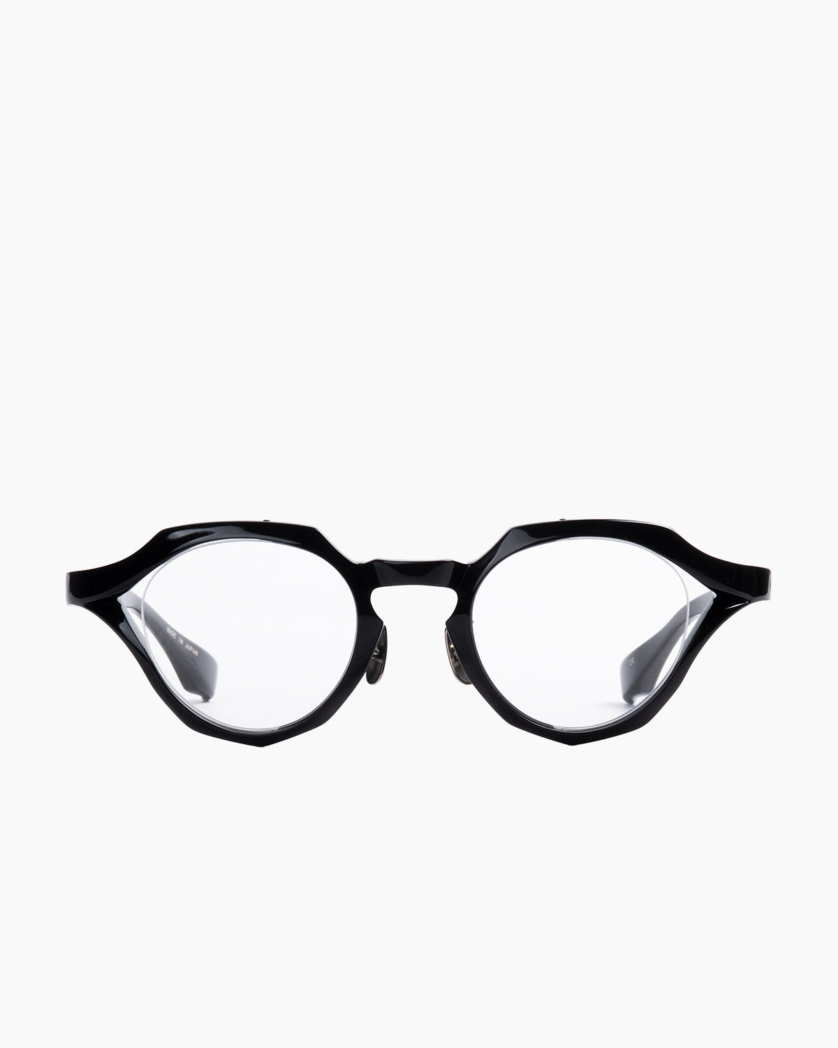 black plastic oval eyeglasses by Factory 900 model RF-141, front view, lunettes de vue ovale couleur noir