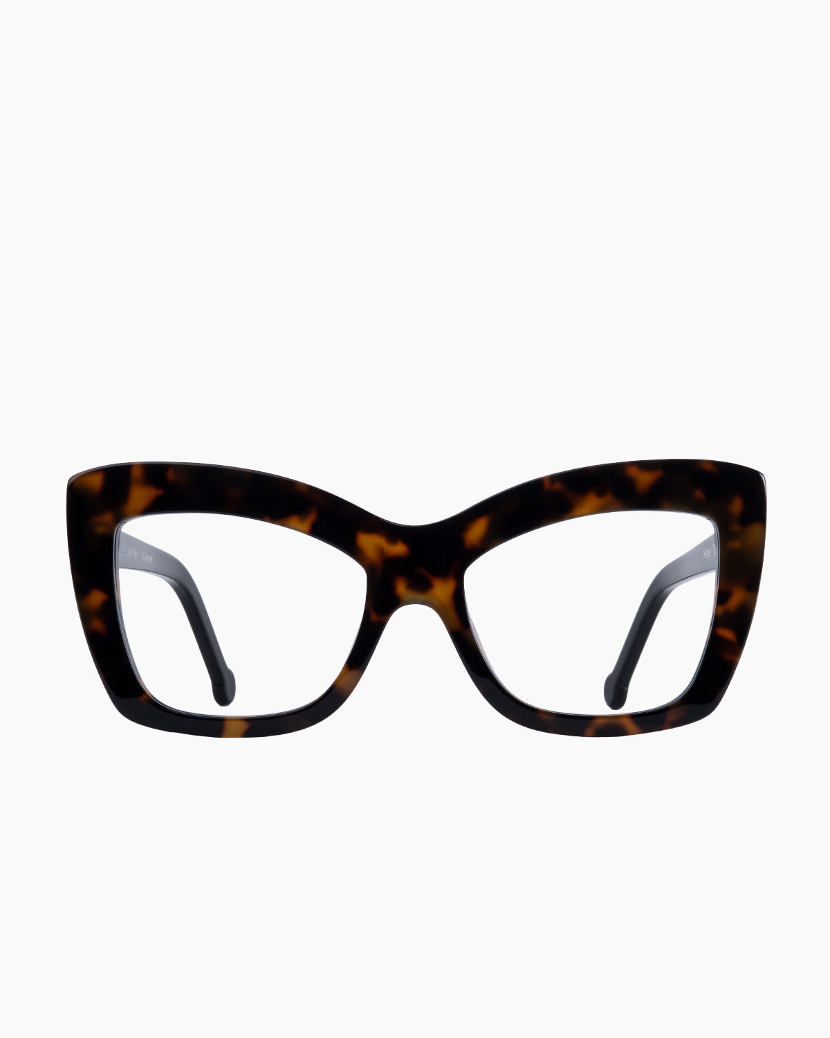 tortoise plastic butterfly eyeglasses by Marie-Sophie Dion model Harper, front view, lunettes de vue papillon couleur Écaille de tortue