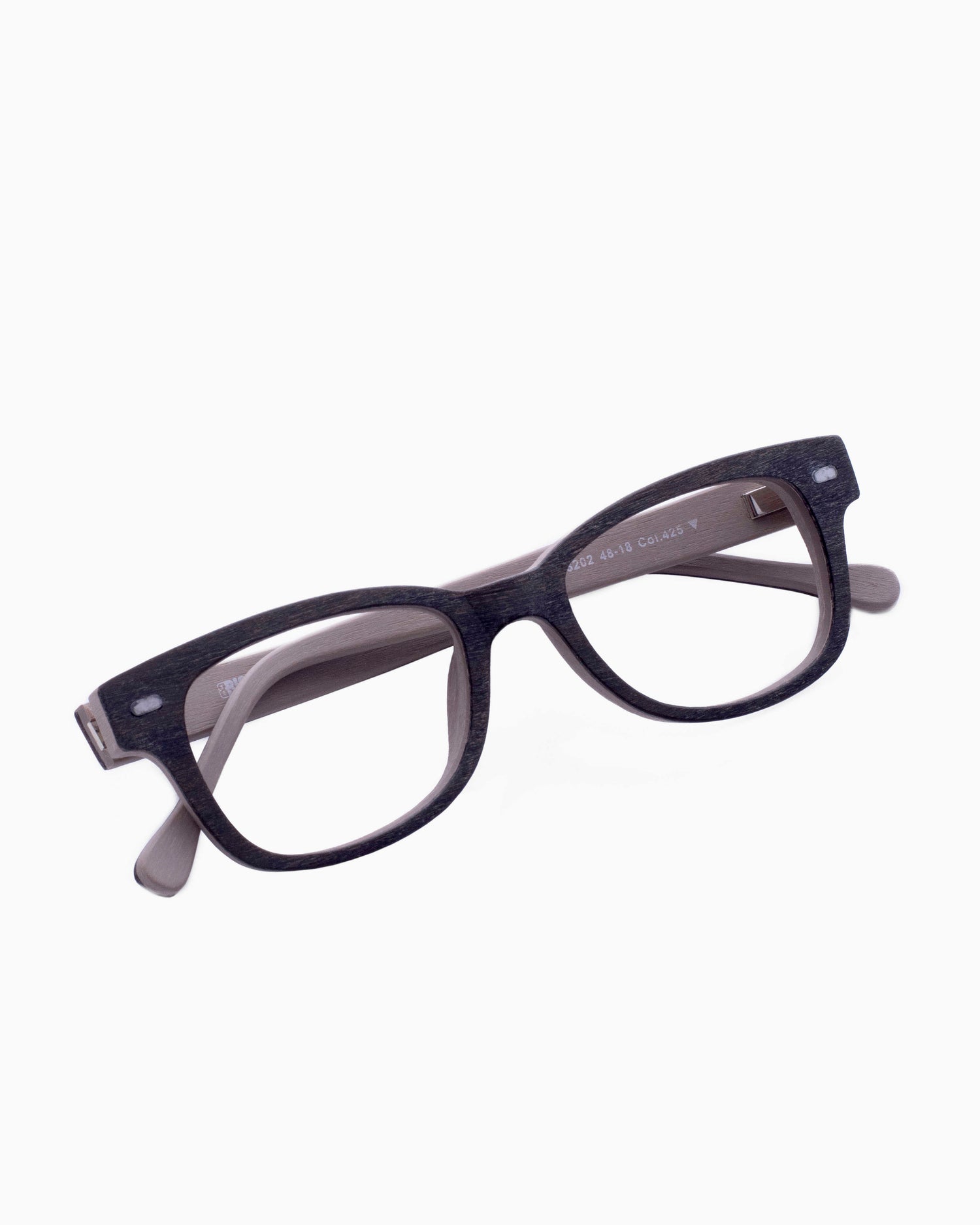 brown plastic rectangle eyeglasses by BBig model 3202, front view, lunettes de vue rectangle couleur Brun