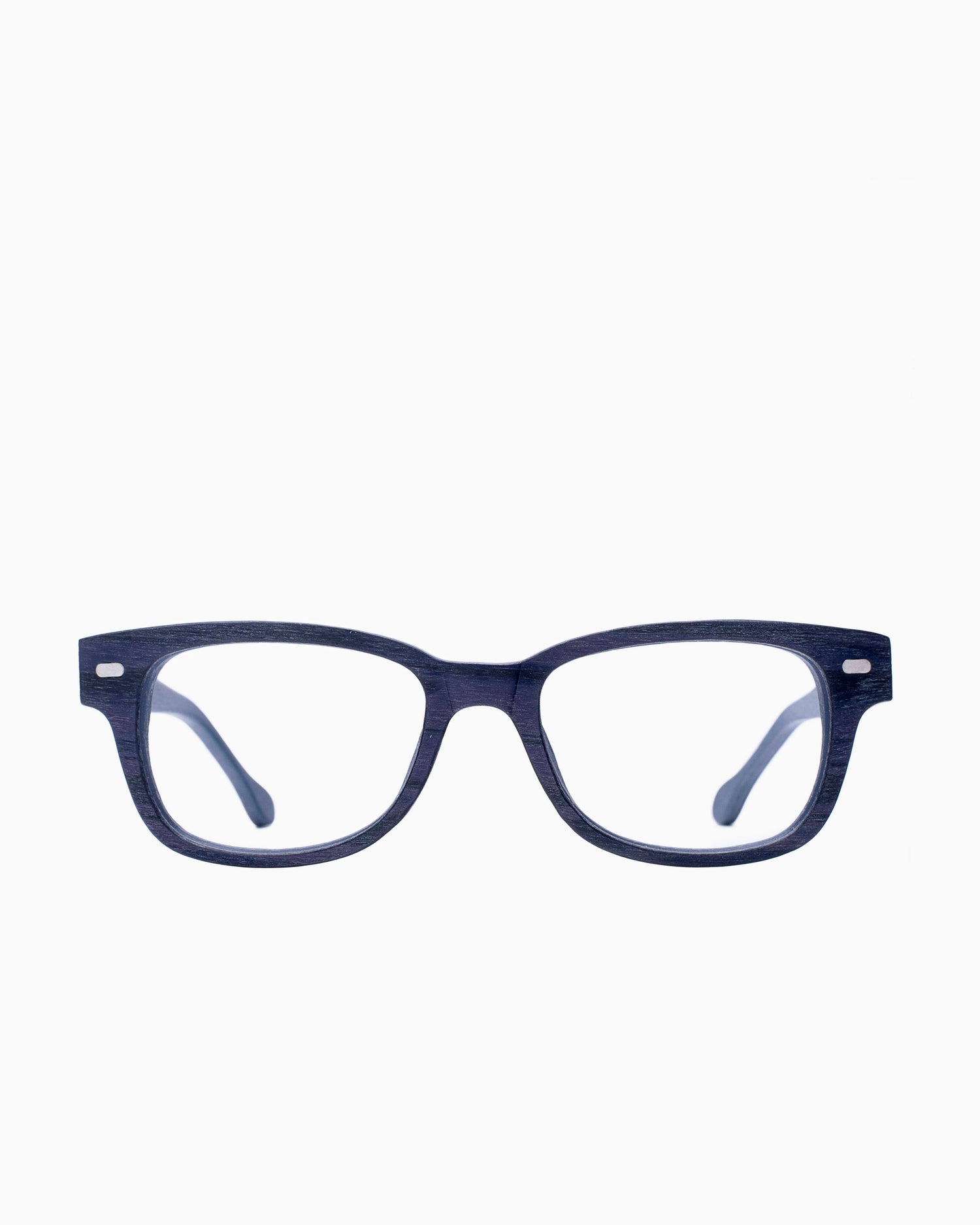 blue plastic rectangle eyeglasses by BBig model 3202, front view, lunettes de vue rectangle couleur Bleu