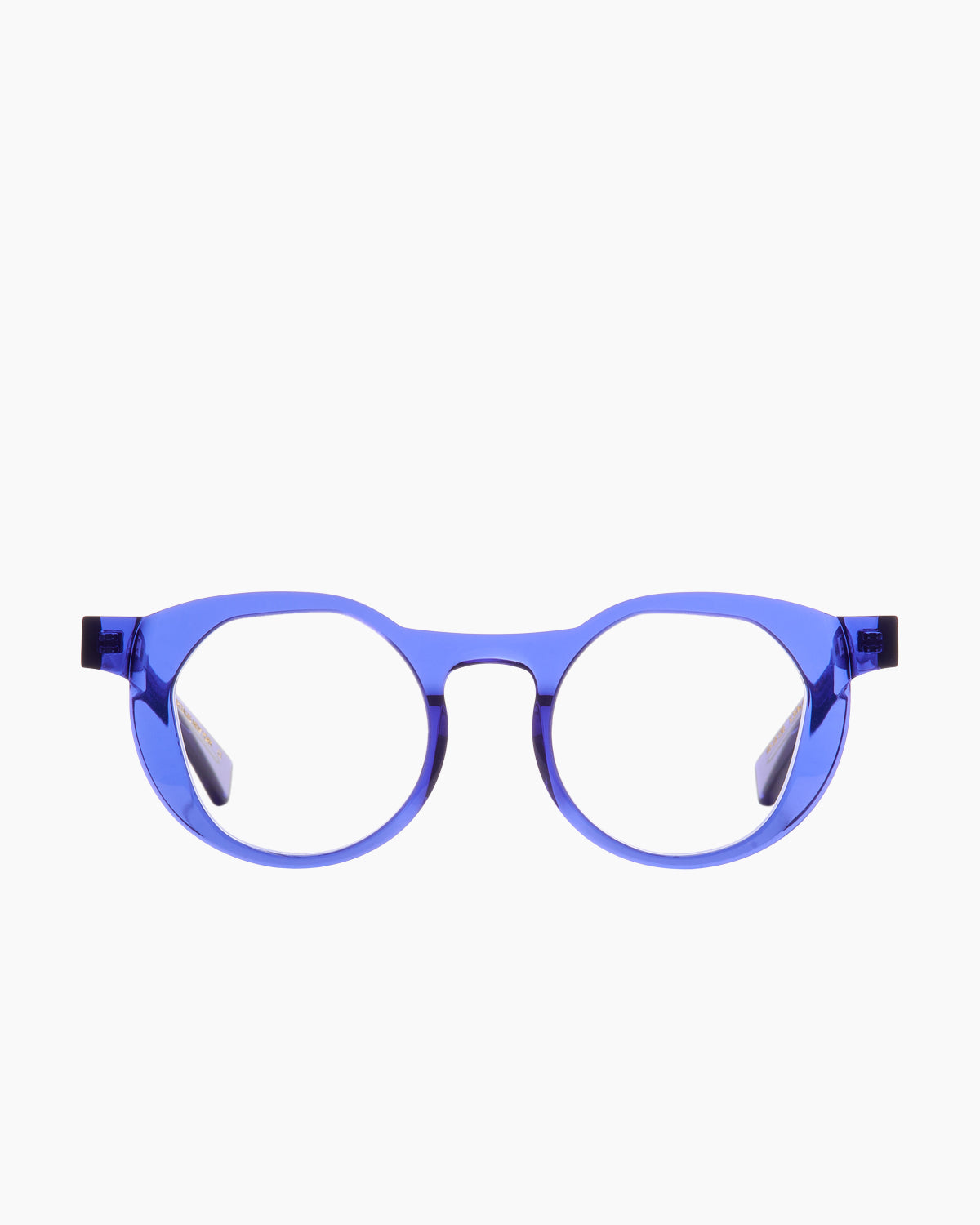 purple metal round eyeglasses by Gamine model savamala kids, front view, lunettes de vue rond couleur violet