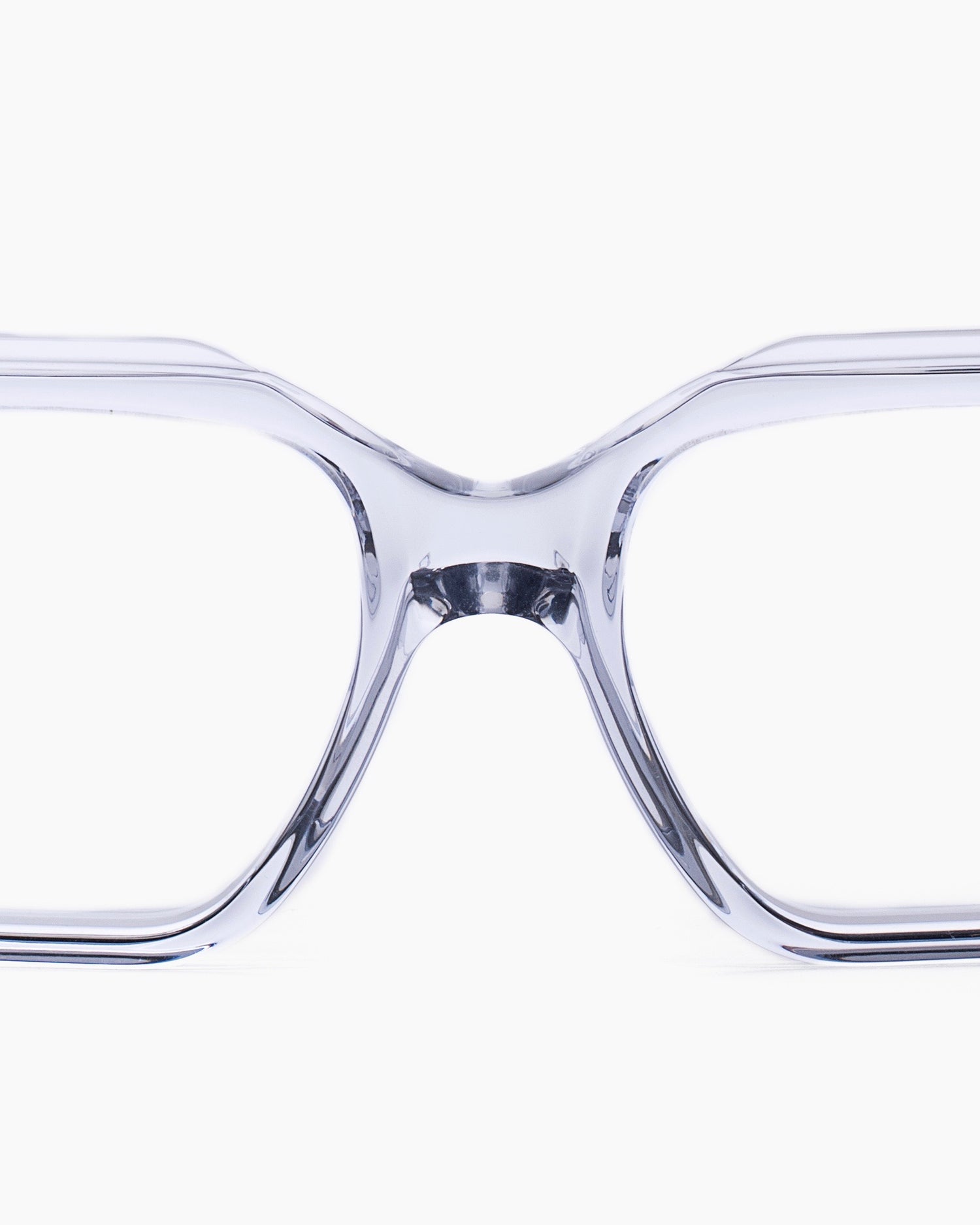 silver plastic rectangle eyeglasses by Kirk&Kirk model Neville, front view, lunettes de vue rectangle couleur argent