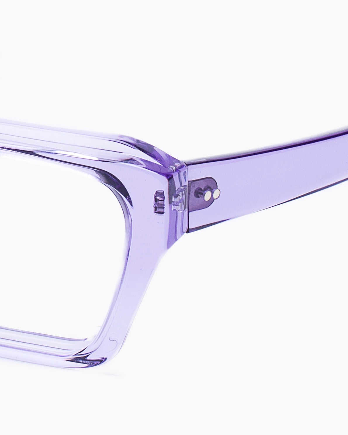 purple plastic rectangle eyeglasses by Kirk&Kirk model Neville, front view, lunettes de vue rectangle couleur violet