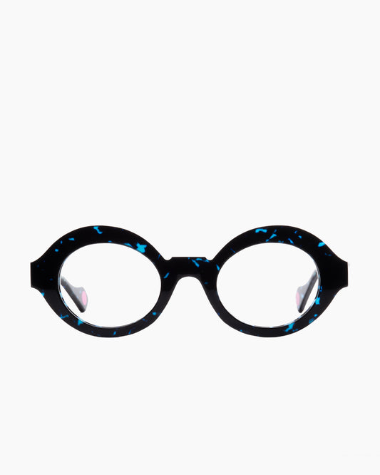 tortoise plastic oval eyeglasses by Anne et Valentin model Boca, front view, lunettes de vue ovale couleur écaille de tortue