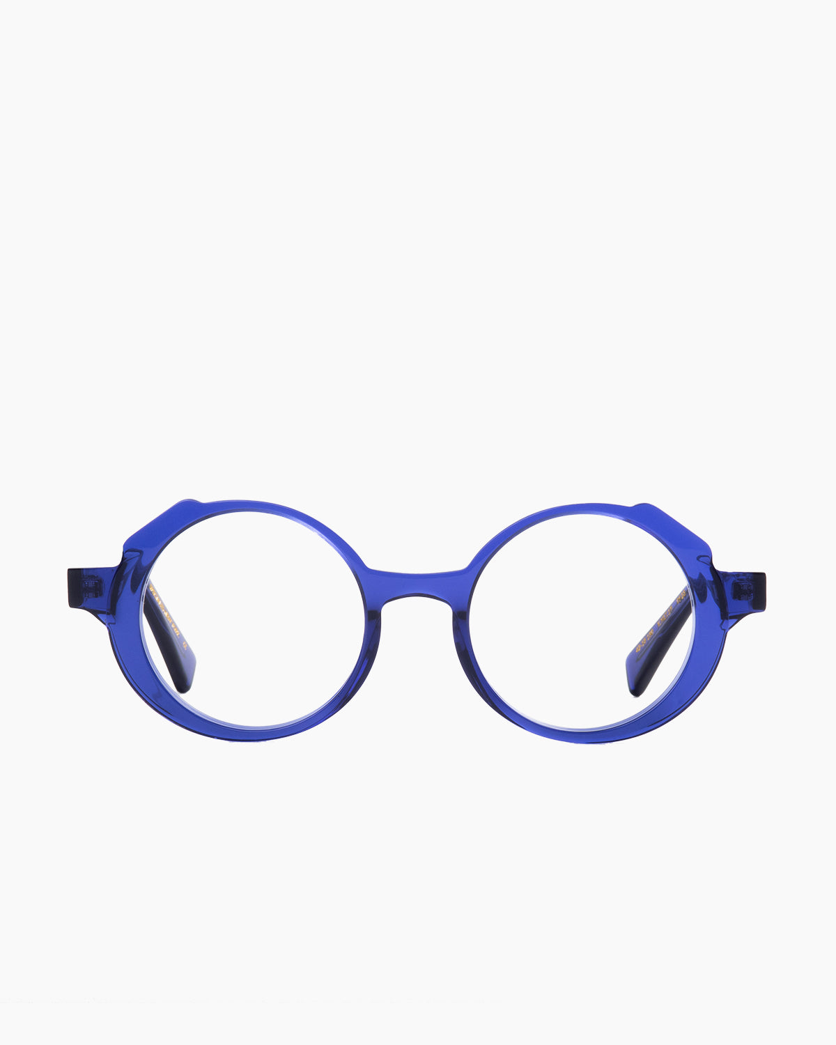 purple plastic round eyeglasses by Gamine model Nolita kids, front view, lunettes de vue rond couleur violet