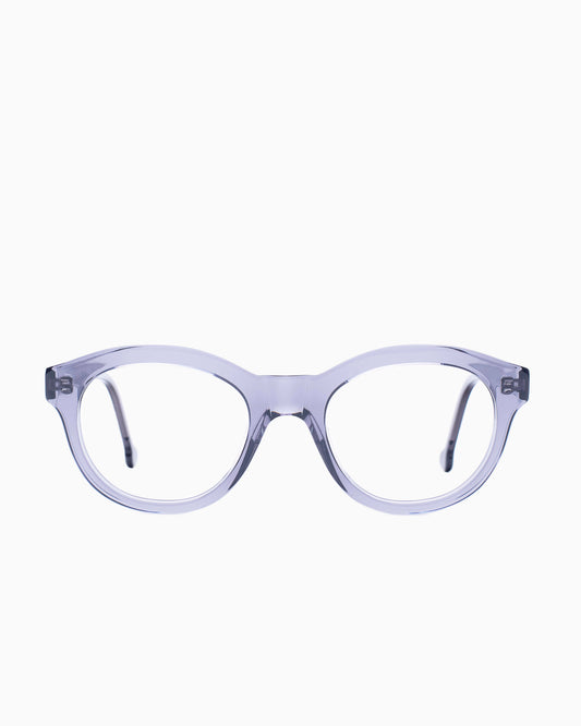 grey plastic oval eyeglasses by Marie-Sophie Dion model Claus, front view, lunettes de vue ovale couleur Gris