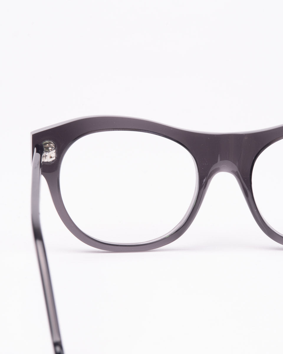 grey plastic oval eyeglasses by Marie-Sophie Dion model Millard, front view, lunettes de vue ovale couleur Gris