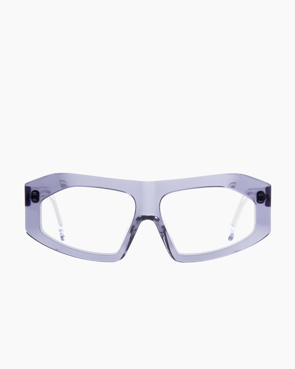 grey plastic rectangle eyeglasses by Marie-Sophie Dion model Marcos, front view, lunettes de vue rectangle couleur Gris