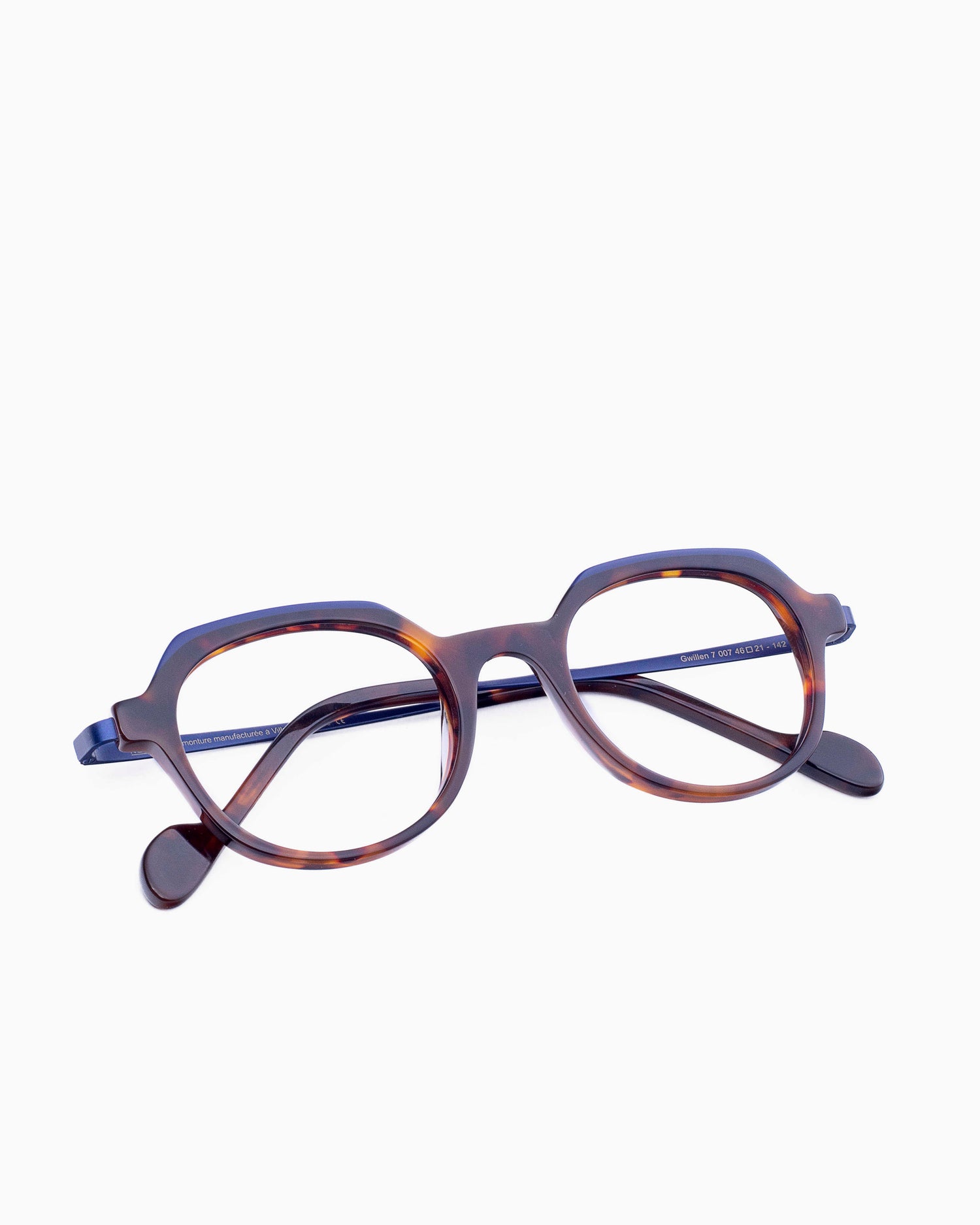 tortoise plastic oval eyeglasses by Nao Ned model Gwillen, front view, lunettes de vue ovale couleur Écaille de tortue