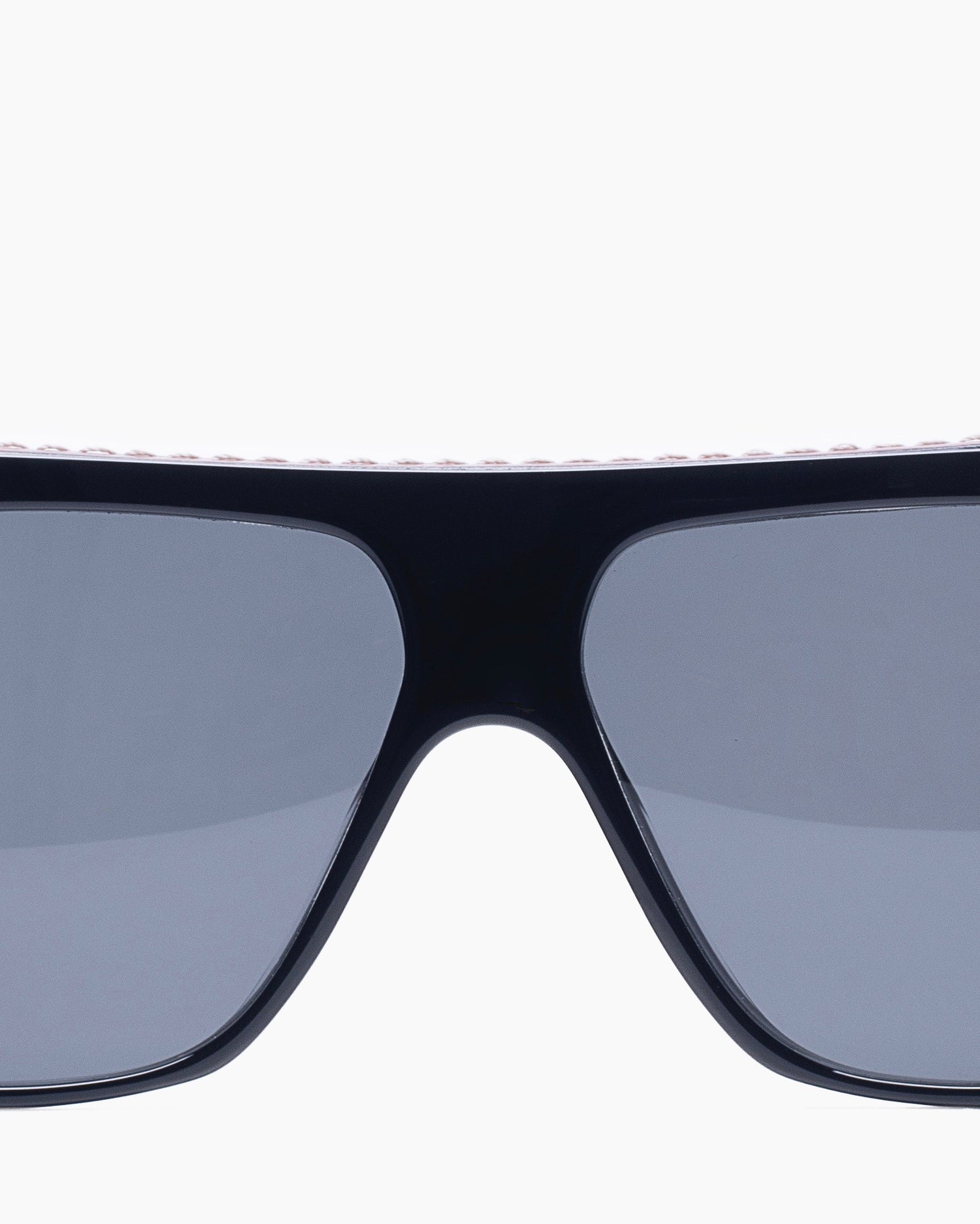 black plastic rectangle  sunglassesby Histoire de voir model FIL4, front view, lunettes de vue rectangle couleur Noir