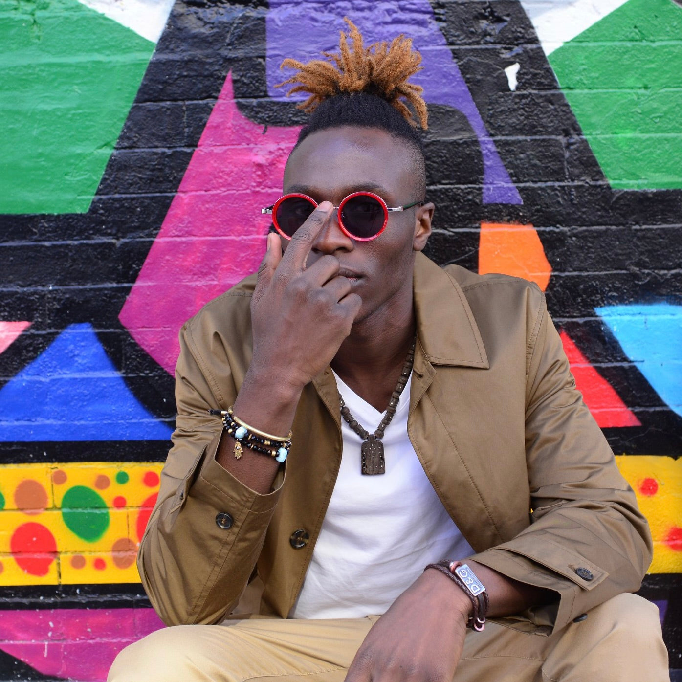 Lunette solaire rouge pour hommes Factory 900 BAR À LUNETTES