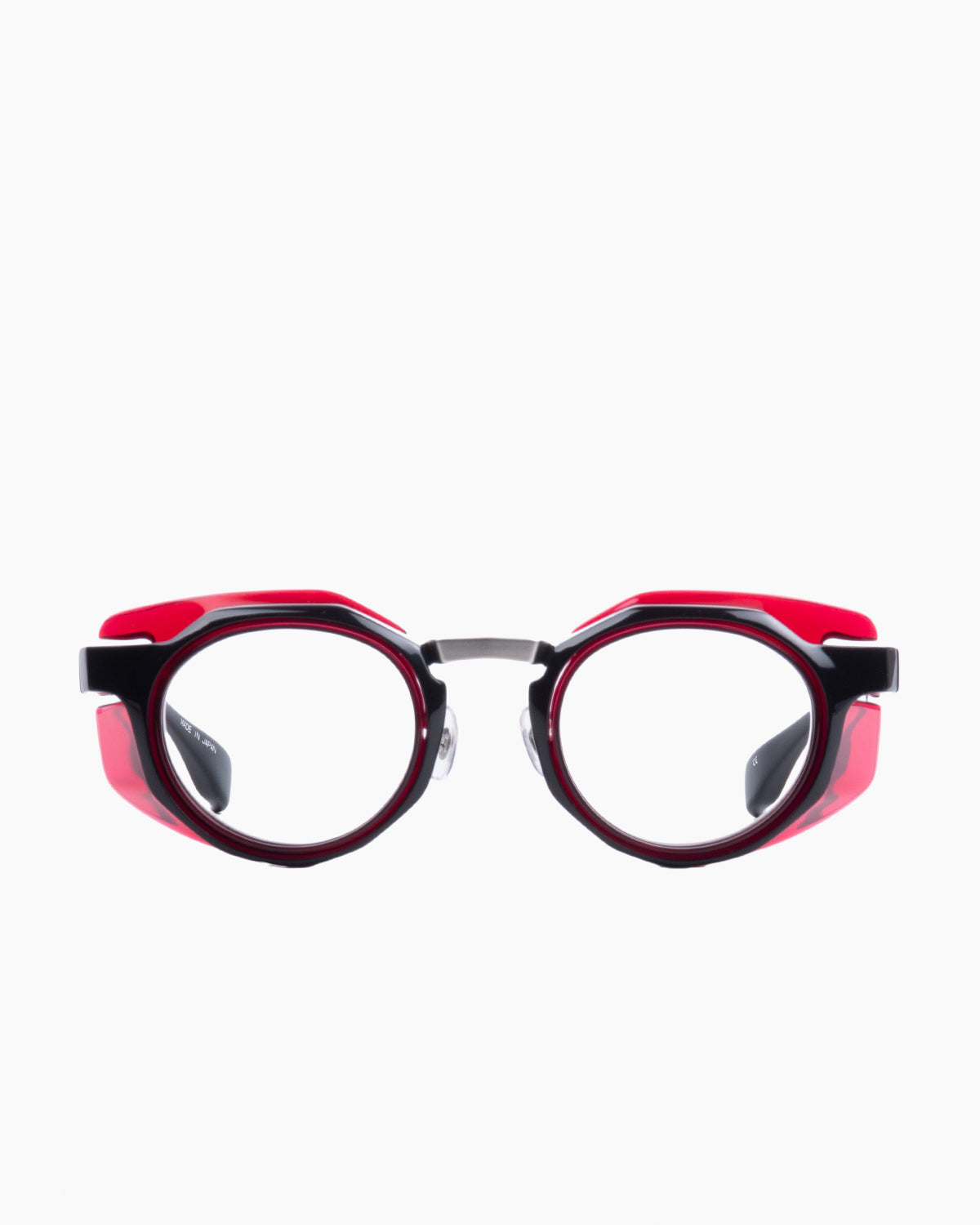 red plastic oval eyeglasses by Factory 900 model RF056, front view, lunettes de vue ovale couleur Rouge