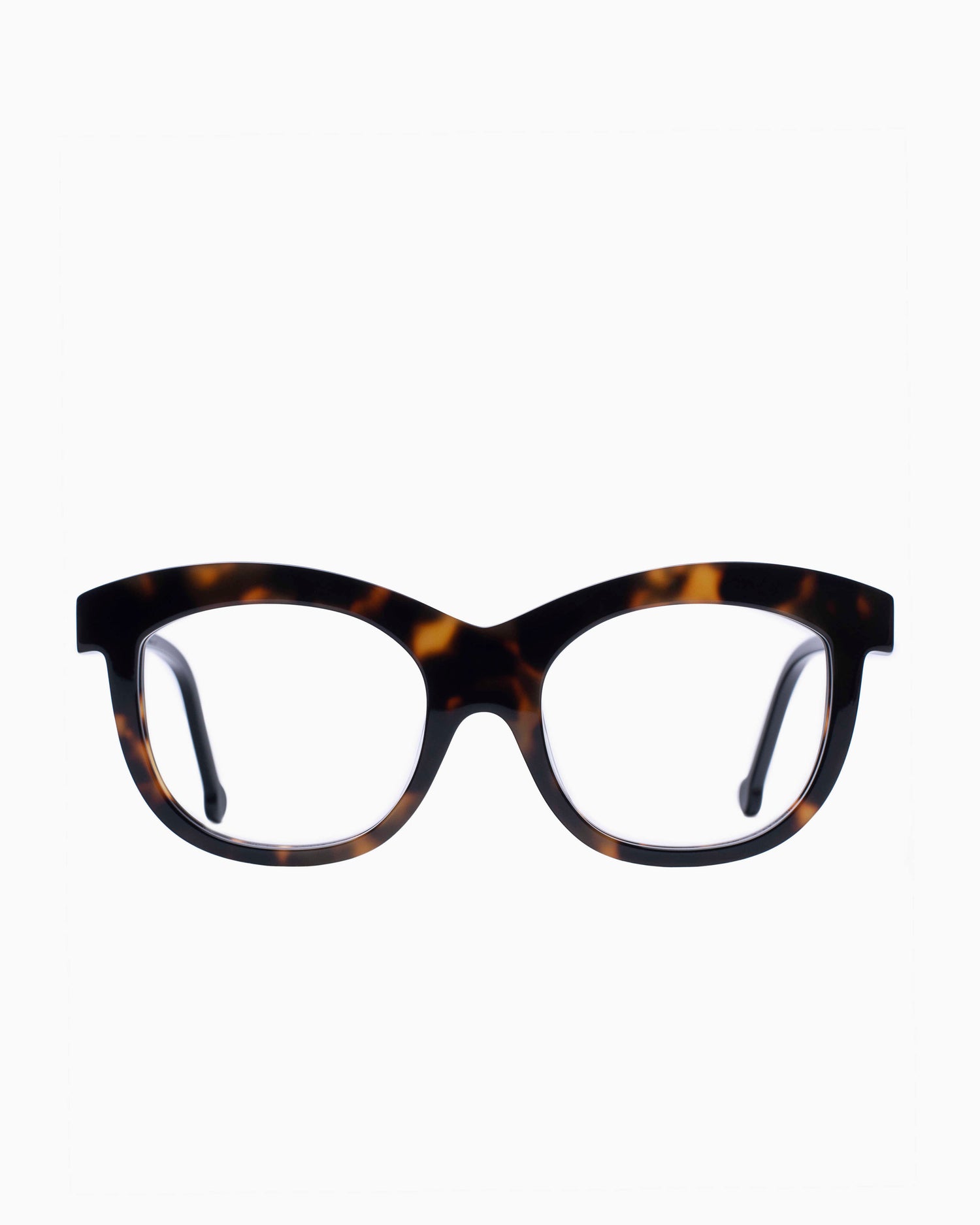 tortoise plastic butterfly eyeglasses by Marie-Sophie Dion model Elmir, front view, lunettes de vue papillon couleur Écaille de tortue