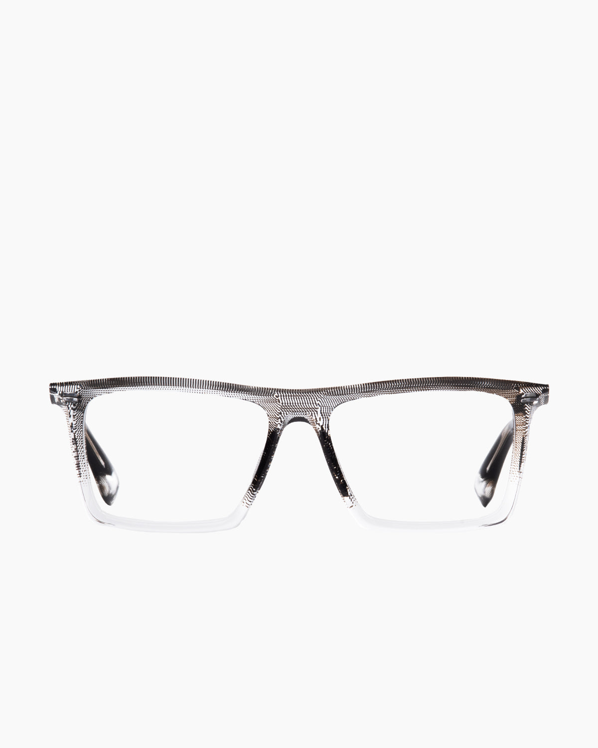 grey plastic rectangle eyeglasses by Theo model Alba, front view, lunettes de vue rectangle couleur gris
