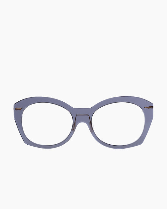 grey plastic oval eyeglasses by Monogram Marie-Sophie Dion model Arpin, front view, lunettes de vue ovale couleur Gris