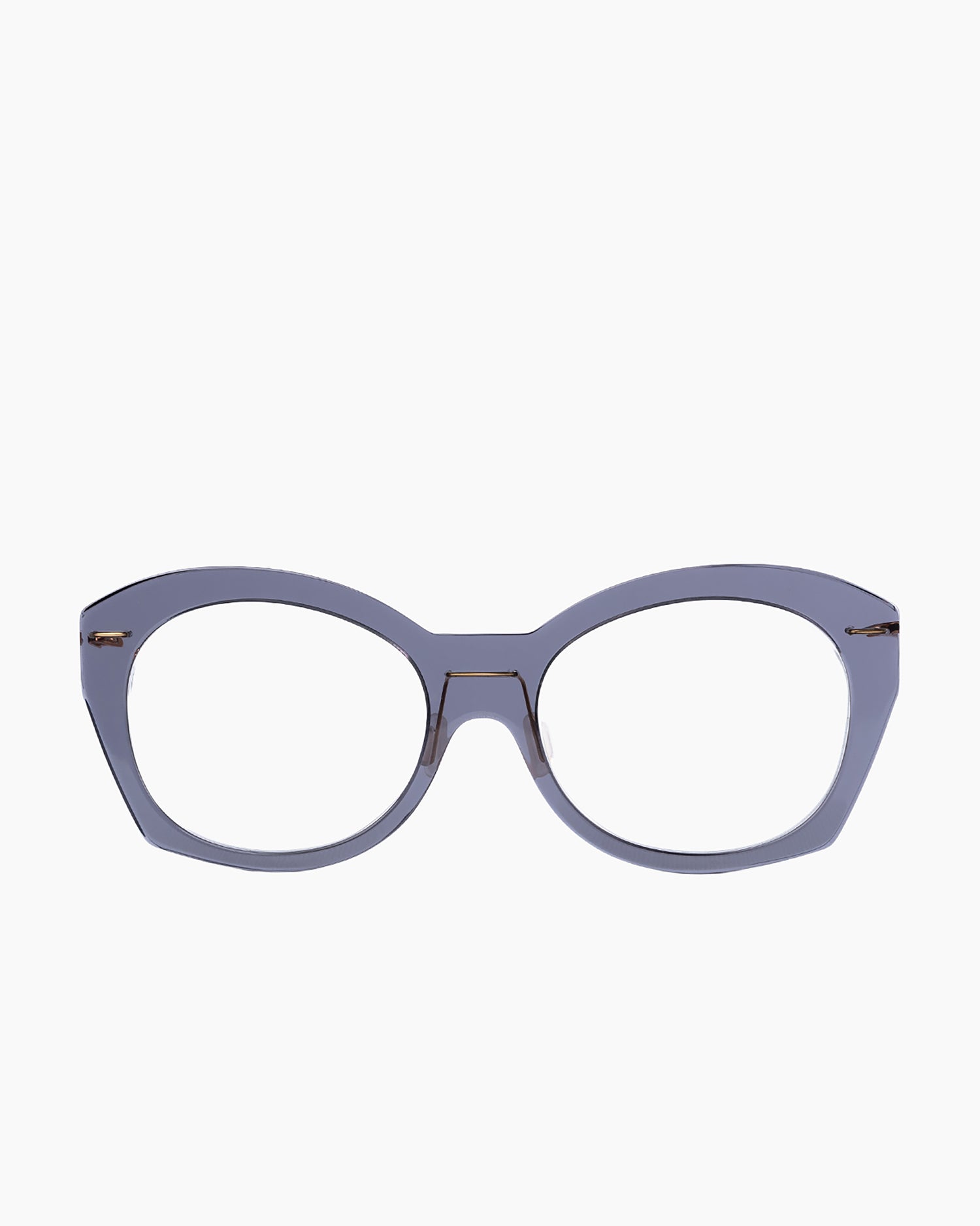 grey plastic oval eyeglasses by Monogram Marie-Sophie Dion model Arpin, front view, lunettes de vue ovale couleur Gris