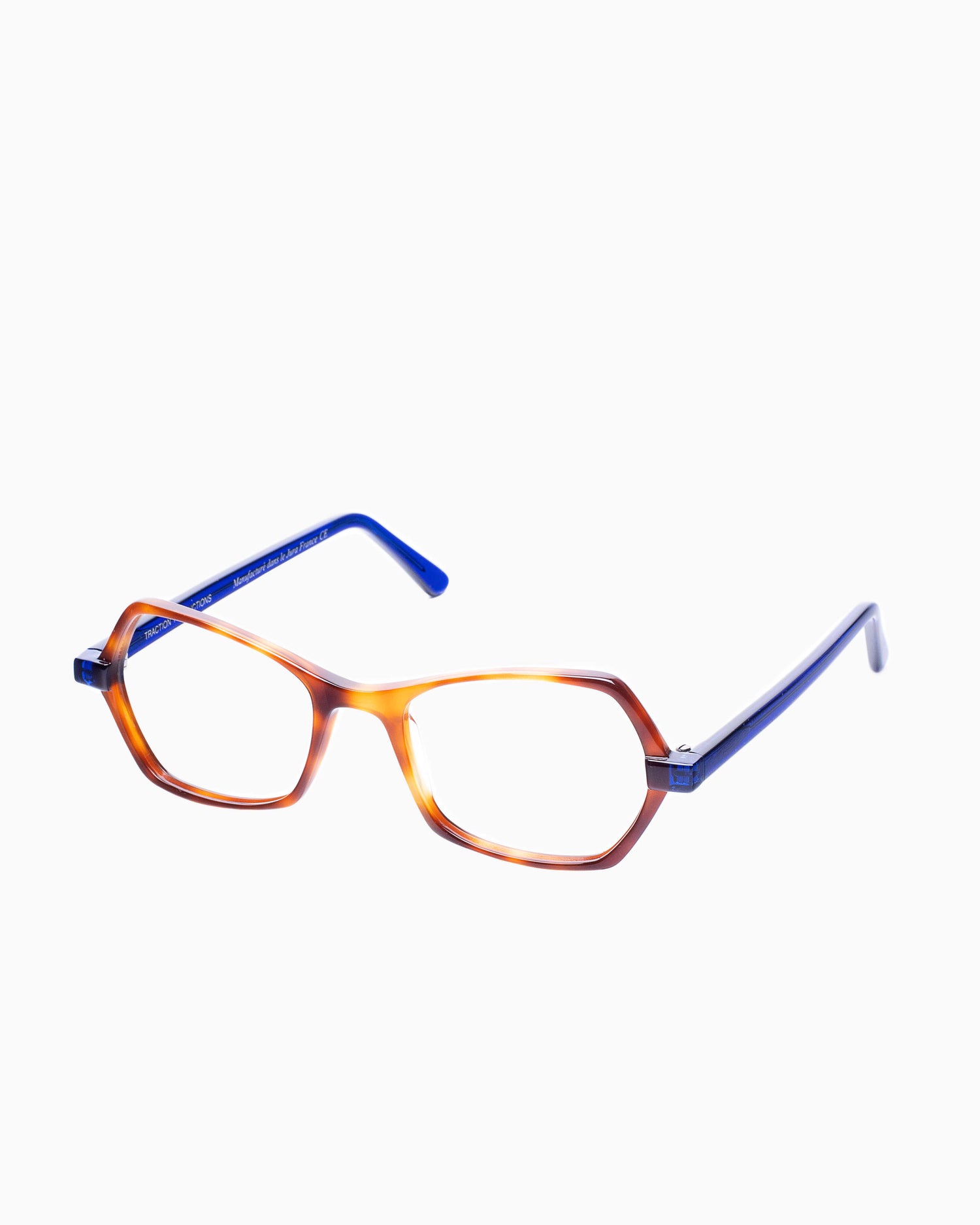 tortoise plastic butterfly eyeglasses by Traction model Narayana, front view, lunettes de vue papillon couleur Écaille de tortue