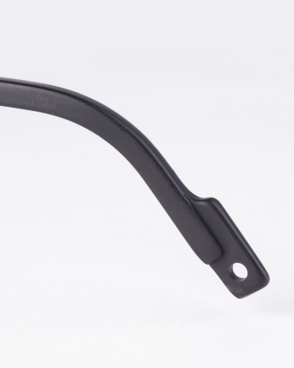 blue metal cat eyeglasses by Theo model CONTOUR, front view, lunettes de vue chat couleur Bleu