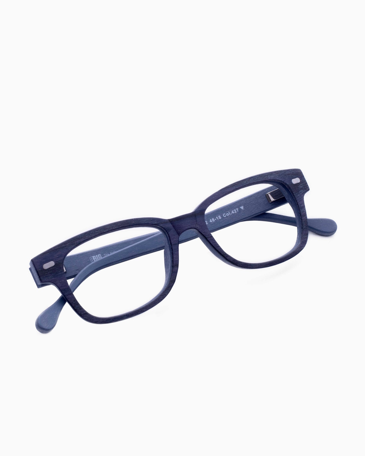 blue plastic rectangle eyeglasses by BBig model 3202, front view, lunettes de vue rectangle couleur Bleu
