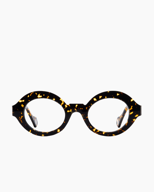 tortoise plastic oval eyeglasses by Anne et Valentin model Boca, front view, lunettes de vue ovale couleur écaille de tortue
