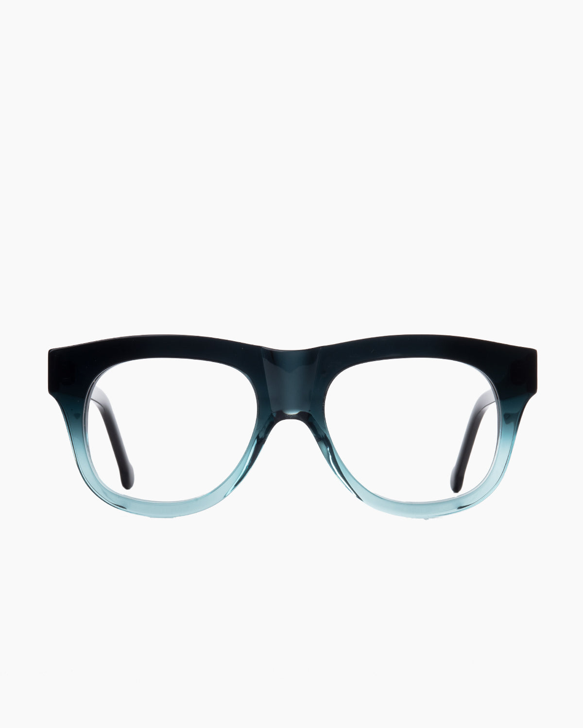 green plastic aviator eyeglasses by Marie-Sophie Dion model Redford, front view, lunettes de vue aviateur couleur vert