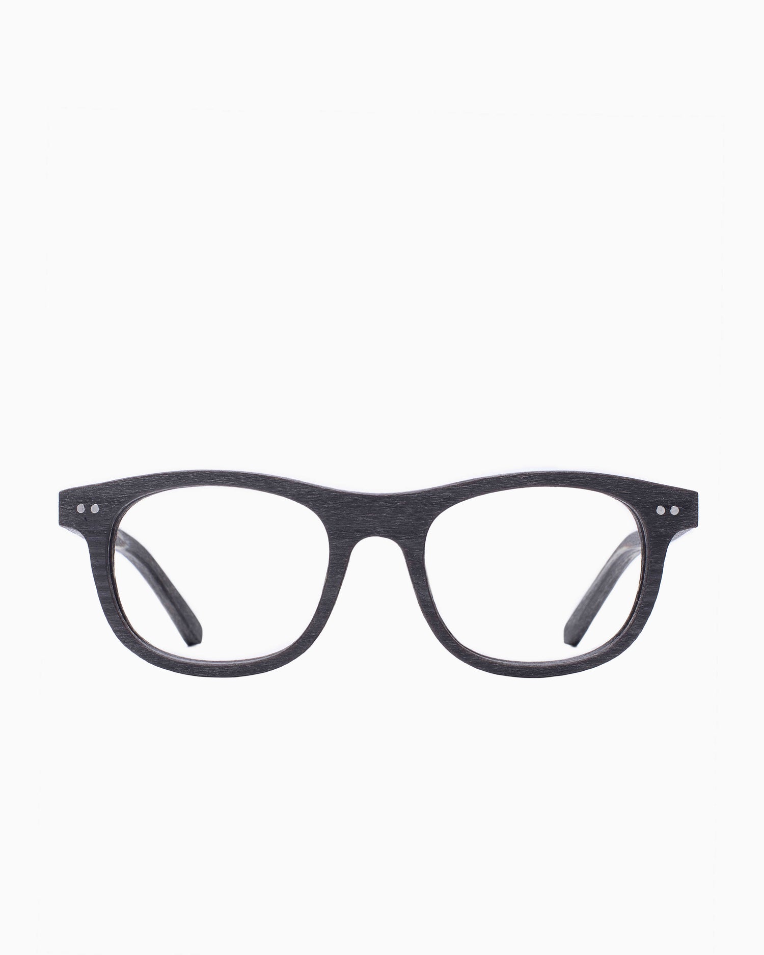 black plastic rectangle eyeglasses by BBig model 219, front view, lunettes de vue rectangle couleur Noir